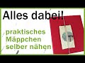 DIY - Mäppchen zum Befestigen an Ordnern I Nähprojekte