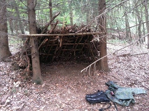 Bushcraft shelter - Prístrešky v lese