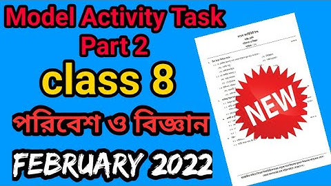 Class 8 Science Model Activity Task Part 2 February 2022 || model activity task class 8 science 2022