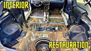 I save this Honda civic from going to the Junkyard | car detailing restoration | ASMR | 1\3