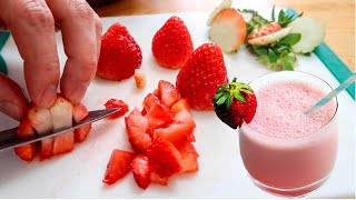 fresh strawberry milk recipe home // How do you make strawberry milk from scratch