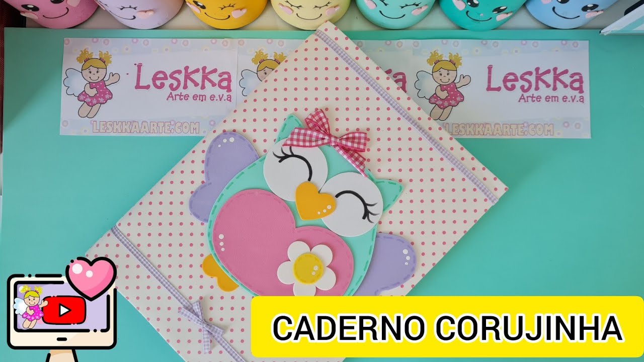 DIY - CADERNO CORUJA - KIT CADERNO E PORTA TESOURA CORUJINHA
