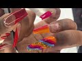 Long Coffin Freestyle Colorful Nails| Nail Addict La Gel Polish