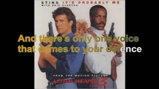 Sting & Eric Clapton - It's Probably Me [Lyrics Audio HQ]