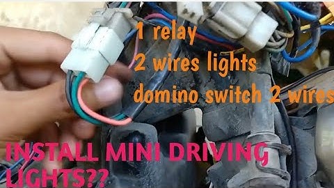 How to install a mini driving lights 2 wires