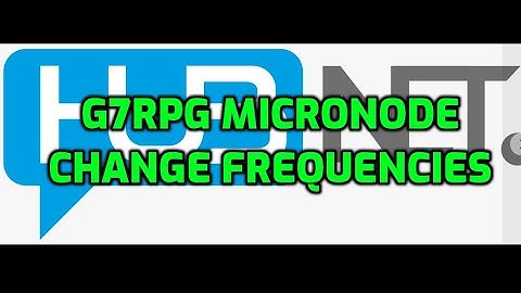 G7RPG Allstar micronode - How to change freq if you have intefierance problems .