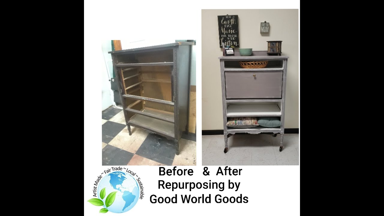 How to Repurpose dresser into Desk with secret compartment YouTube