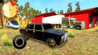 Exploration of Russian Country Roads in VAZ Driving Simulator - Android gameplay screenshot 2