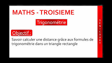 MATHS - TROISIEME - Trigonométrie - Calculs de distances