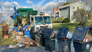 Garbage Truck VS. Massive Post Xmas Cart Line