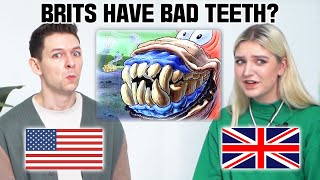 American React to British Stereotype! [USvsUK]