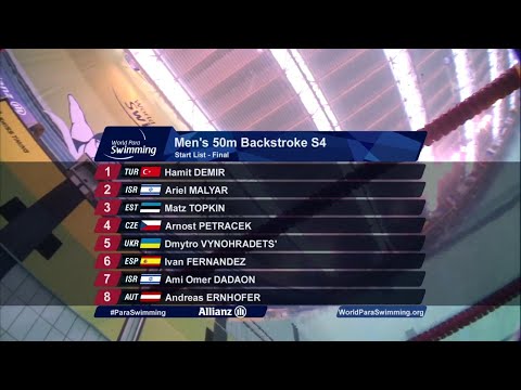 Men's 50m Backstroke S4 Final | Dublin 2018