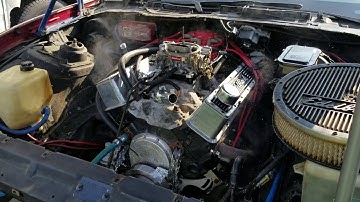 1983 Firebird V6 to 350 engine swap first start! Open headers XD