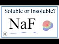 Solubility of Sodium Fluoride