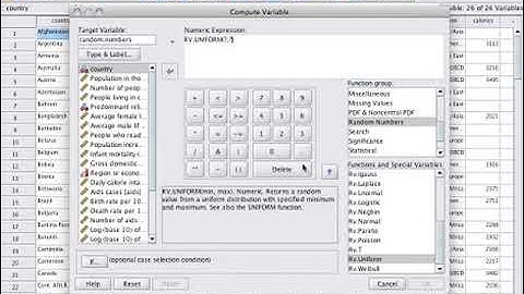 SPSS Video   6 Generating Random Numbers