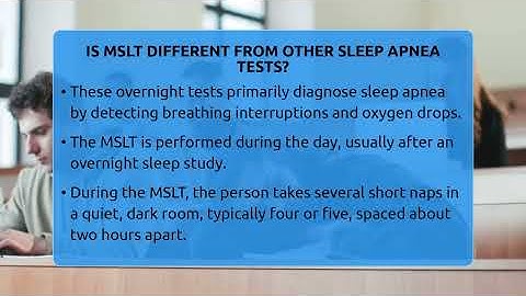 Is MSLT Different From Other Sleep Apnea Tests? - Sleep Apnea Support Network