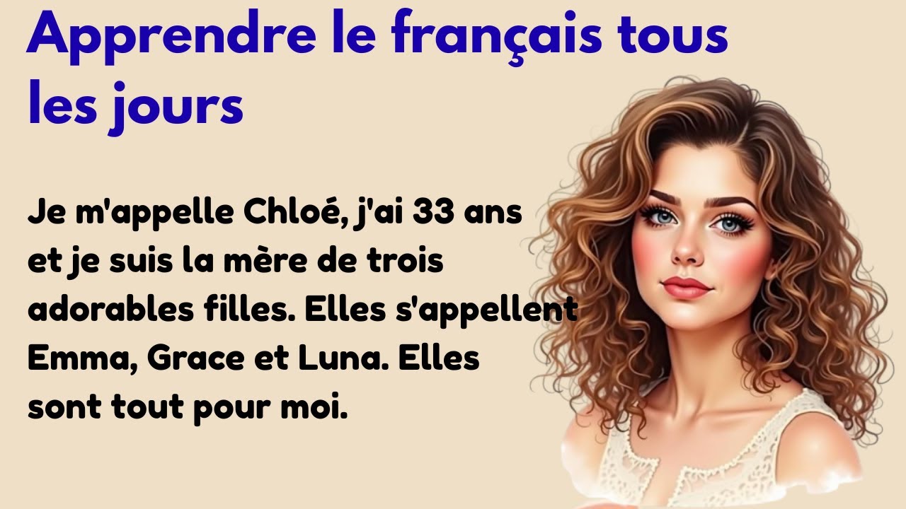 Speak French Daily| Learn  French With Simple Story (A1-A2) Level