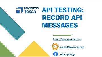 Tosca Tutorial | Lesson 88 - Record API Messages using Message Recorder | API Testing |