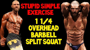 Get MORE QUAD ACTIVATION with the 1 1/4 Overhead Barbell Split Squat!!!