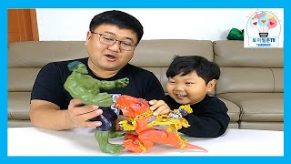 헐크와 쥬라기 티라노 장난감놀이 l 아빠랑 다이노해부학 장난감놀이 Hulk and Dinosaur ToyPlay - 토이벌룬tv - ToyballoonTV