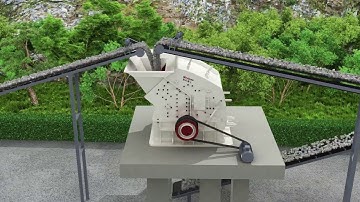 1  Jaw crusher and impact crusher Stone crushing plant 3D Animation