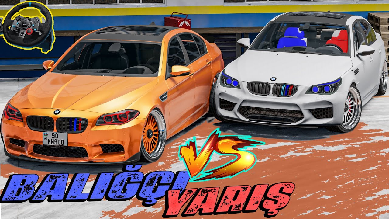 Balığçı Uşaq Bmw E60 5.0 vs Mafia F10 4.4 Böyük Draq | Maşın Oyunları | BeamNG.Driver #malikbedelov