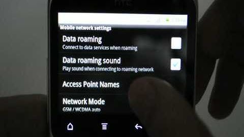 HTC Chacha: Turn off / on data roaming services
