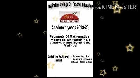 Analysis and synthetic method