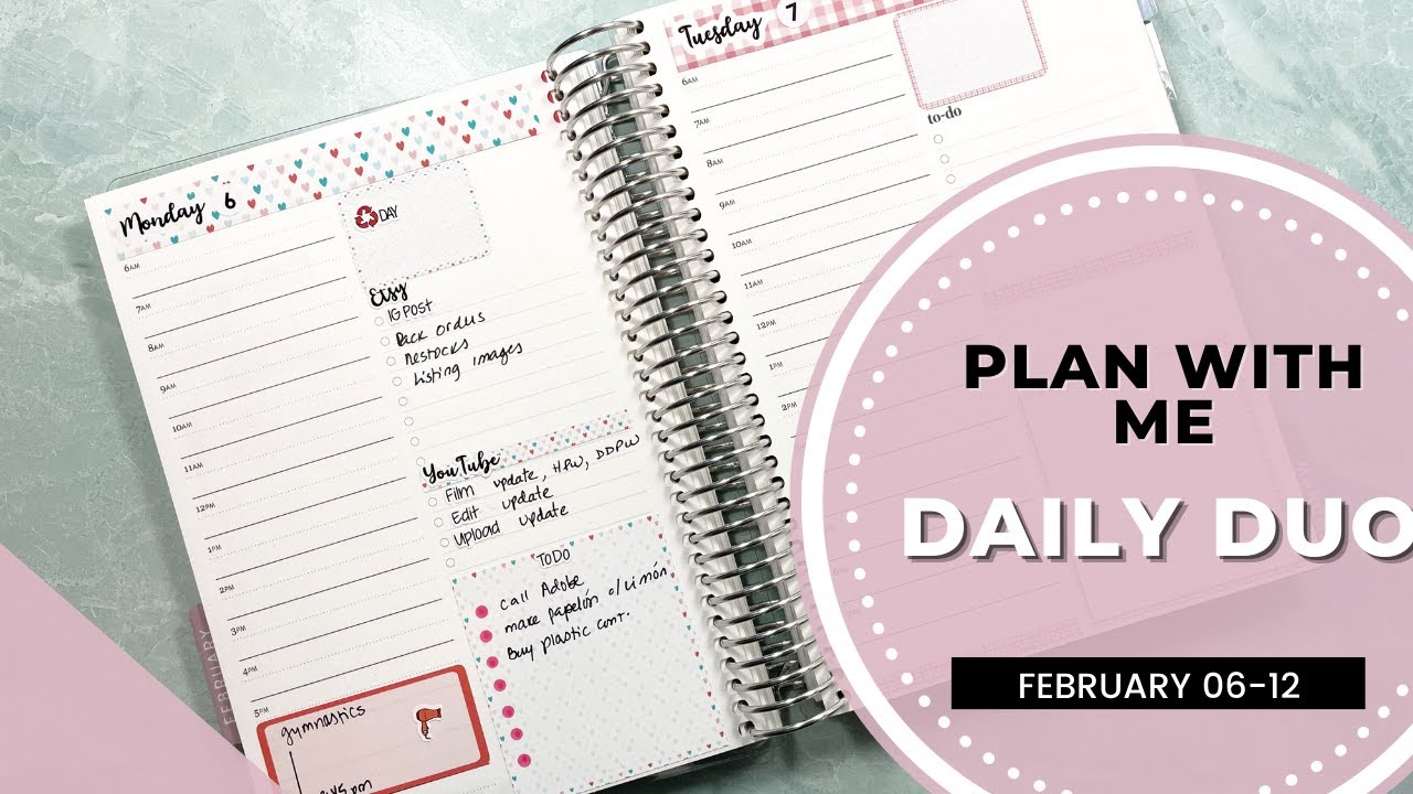 Daily Duo | Plan With Me | Erin Condren | Daily Planning | February 06 ...
