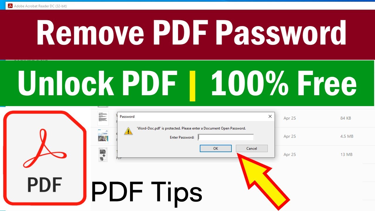 How To Remove A Password From A Pdf File | Unlock Pdf | Remove Pdf Password  | Adobe Reader - Youtube