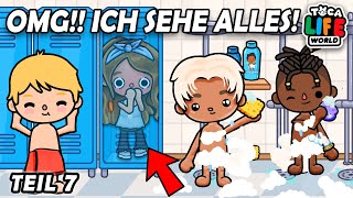 😱 Ich verstecke mich in der Umkleidekabine der Jungs! 💙 Teil 07 🩷 FUSSBALL STORY DEUTSCHE TOCA BOCA