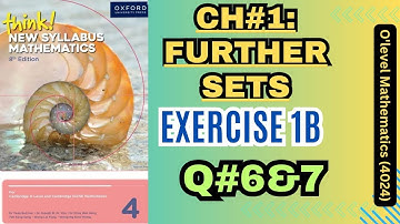 Exercise 1B(Q#6,7) | Think new syllabus Mathematics 8th Edition (Book 4) #venndiagrams