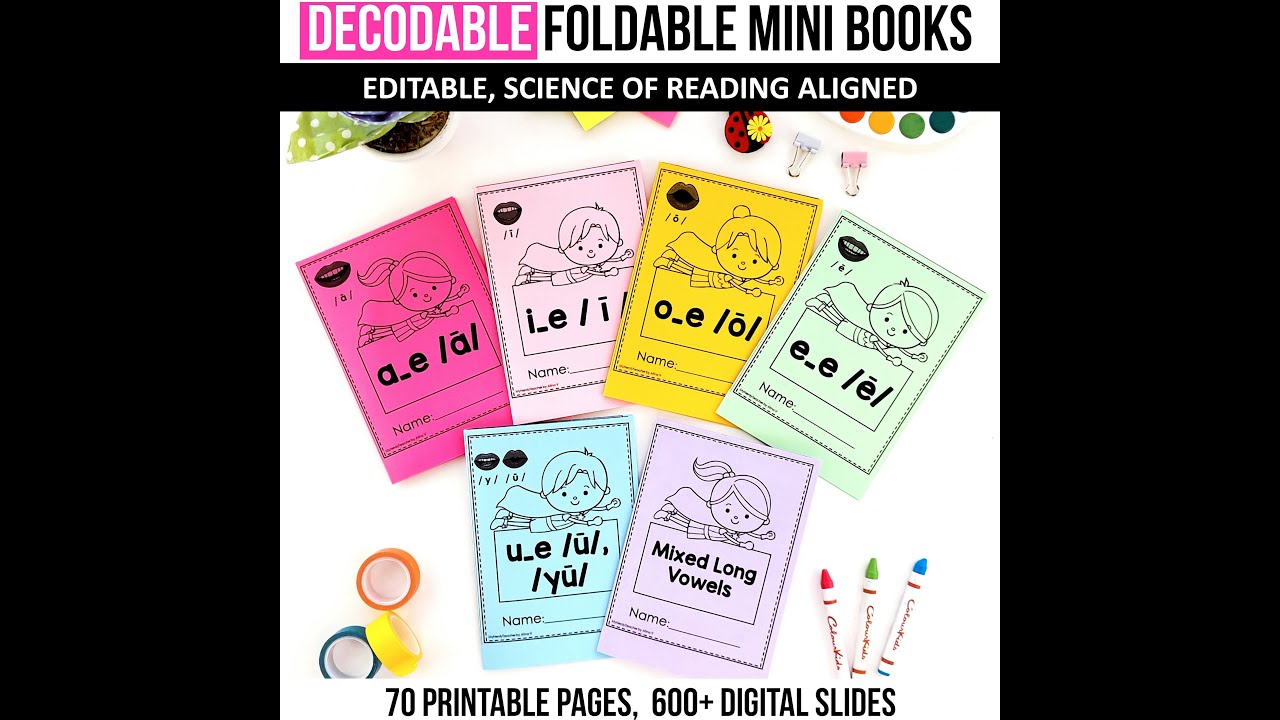 Decodable Foldable Mini Books MEGA BUNDLE (Editable) - Science of Read – My  Nerdy Teacher