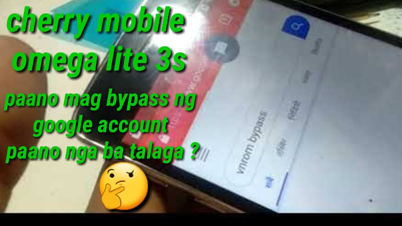 Cherry mobile Omega lite 3s remove google account wothout ...