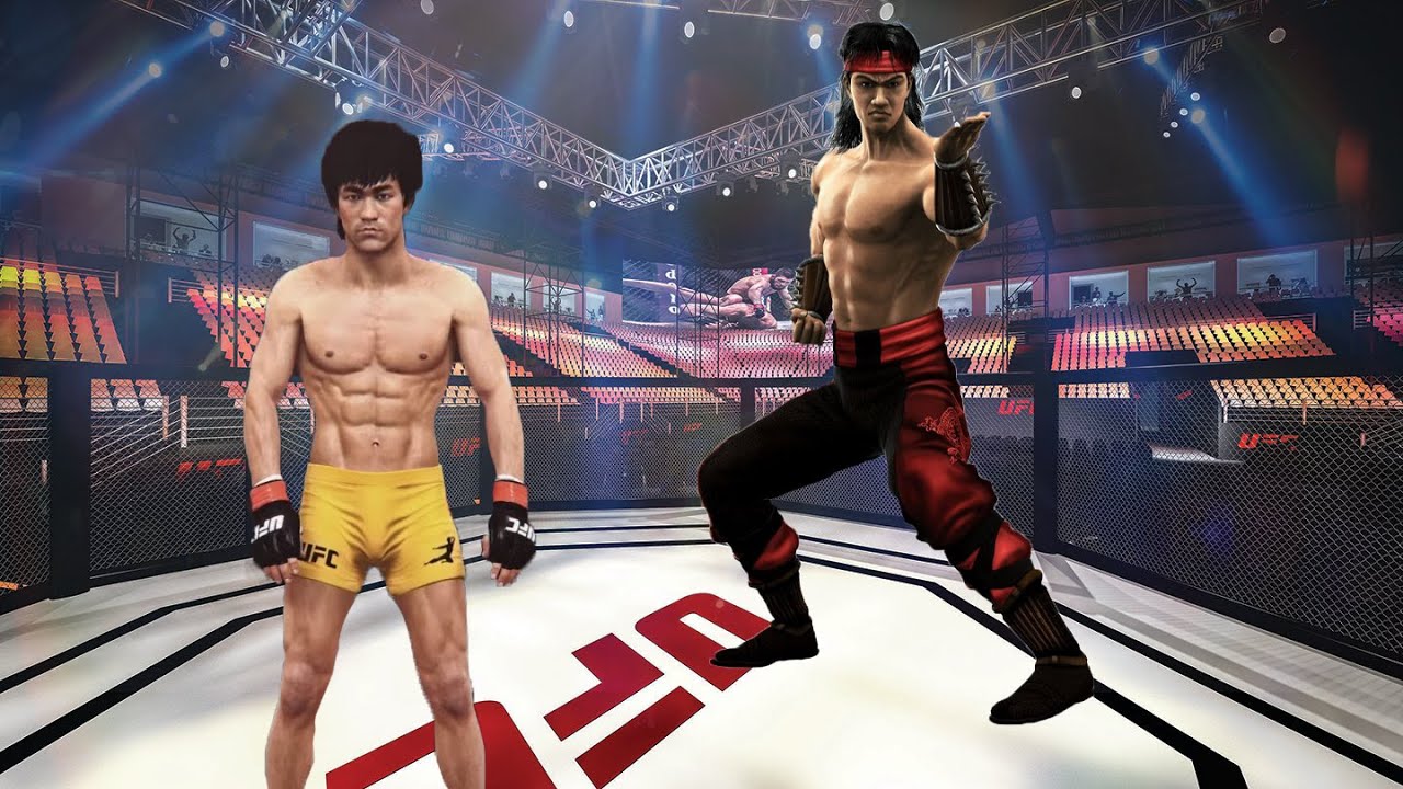 Bruce Lee UFC 4. Liu Kang Low Kick. Ли тайгер