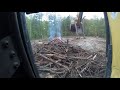 Excavator Land Clearing Job-Burning Brush