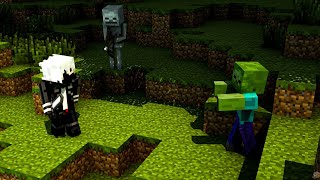 اسوء بدايه😂الهروب من الوحوش🧟|ماين كرافت MINECRAFT