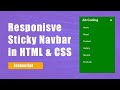 How to make Sticky Navigation bar with animation | Responsive Hamburger Menu | Devscore