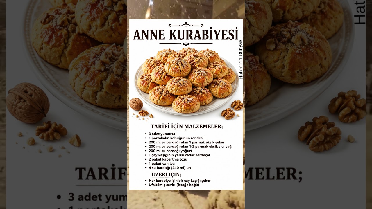 Anne Kurabiyesi Tarifi #pratiktarifler #evdekurabiye #evdefırınürünleri #çaysaati Anne Kurabiyesi Tarifi #pratiktarifler #evdekurabiye #evdefırınürünleri #çaysaati