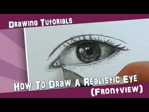 How To Draw a Realistic Eye || Frontview - YouTube