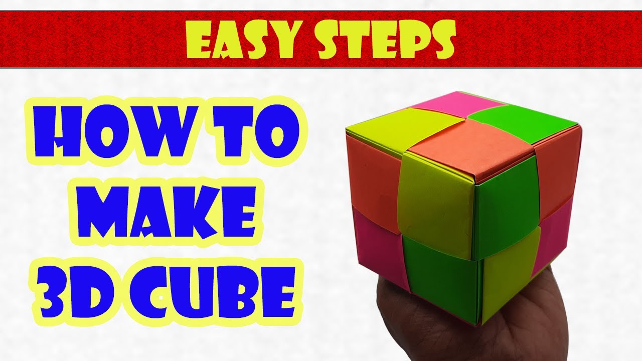 How to make cube | Origami 3D Cube | Easy Origami tutorial - YouTube