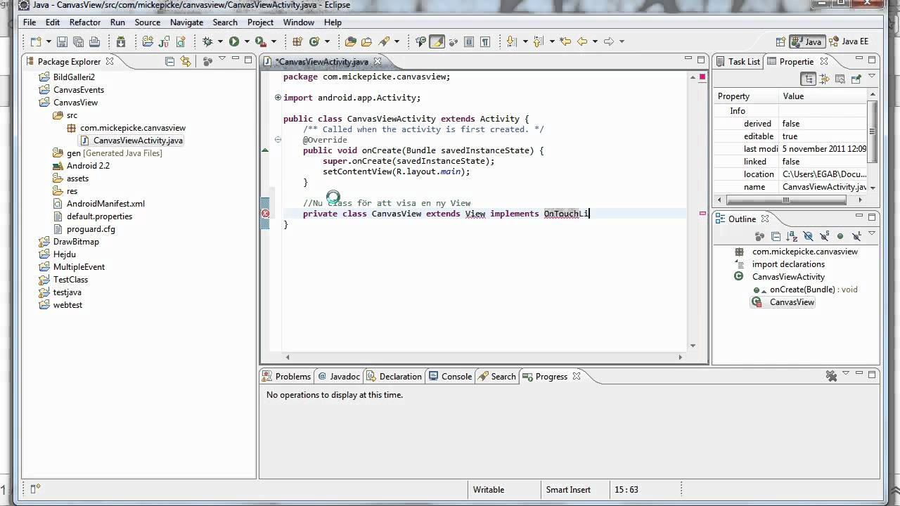 Programmering Android CanvasView del 1 - YouTube