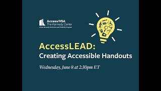 AccessLEAD: Creating Accessible Handouts