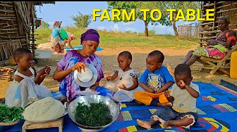  How an African Village Mom Feeds Her Family with Fresh Organic Food 🌿/Rural tradition! 