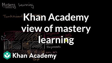 Khan Academy view of mastery learning
