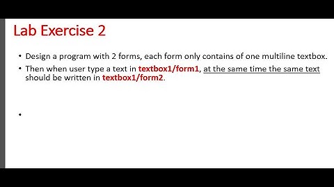 C# Windows Forms | Sync Text Between Two Forms in Real Time (Lab Exercise 2)