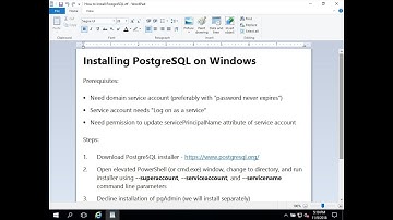 Installing PostgreSQL on Windows using SSPI