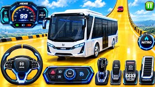 Crazy Bus Mega Ramp Impossible Racing - Bus Stunts Racing - Bus Simulator 3D -Android Gameplay screenshot 4