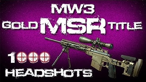 MW3 Gold MSR Title (1000 headshots)