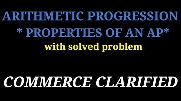 INTRODUCTION TO ARITHMETIC PROGRESSION | BUSINESS MATHEMATICS | BCOM